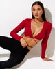 Immagine di Lieneva Crop Top in Rib Racing Red