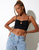immagine di Loca Crop Top in lycra nero