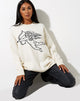 Immagine di Lulees Jumper in maglia avorio cherubino nero