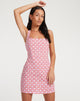immagine di Maghfira Mini Dress in Apple Check Blush Red