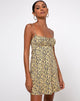 Immagine di Mala Slip Dress in Mini Bloom Giallo