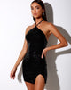 Immagine di Malida Mini Dress in Drape Sequin Nero