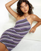 Immagine di Motel X Barbara Kristoffersen Maliga Mini Dress in 70s Diagonal