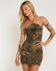 immagine di Maliga Mini Dress Halterneck in marrone ghepardo
