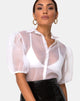 Immagine della blusa Maloney in organza bianca