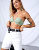 Immagine di Malta Crop Top in Lime Croc