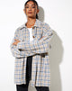 Immagine di Marcel Shirt in Small Check White Blue Tan