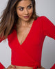 Immagine di Marche Wrap Top in rosso