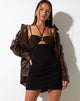 Immagine di MOTEL X IRIS Isma Mini Dress in Mesh Nero e Marrone