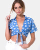Immagine di Marleigh crop Top in Daisy Stamp Sky Blue