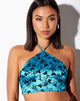 Immagine di Maudy Crop Top in Butterfly Bloom Blu