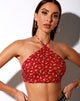 Immagine di Maudy Crop Top in rosso floreale Falling For You