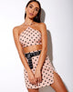 Immagine di Sheny Mini Skirt in New Polka Nude Nero