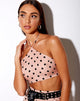 Immagine di Maudy Crop Top in New Polka Nude Nero