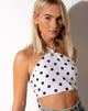 Immagine di Maudy Top in bianco 80s Polka