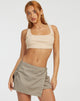 immagine di Mawari Crop Top a righe giallo e viola