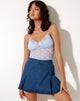 Immagine di Mayrinda Crop Top in pizzo azzurro polvere
