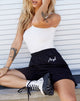 Immagine di Yubi Short in Nero Angel Embro in Bianco