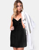 Immagine di Medina Slip Dress in Raso Max Zara Nero