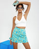 Immagine di Motel X Barbara Kristoffersen Pelmo Mini Gonna in Retro Daisy Blue