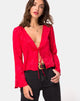 Immagine della blusa Merida in raso rosso