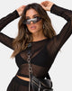 Immagine di Bonnie Crop Top in rete nero