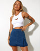 Immagine di Milana Kilt Gonna in Denim Blu