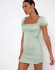 Immagine di Milina Mini Dress in raso martellato Seafoam