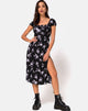 Immagine di Milla Midi Dress in Bianco Rosa Nero