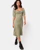 Immagine di Millo Midi Dress in raso Ditsy Rose Sage