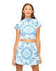 Immagine di Motel Mindy Crop Top dolcevita in blu Venus