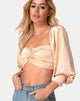 Immagine di Mirae Crop Top in oro satinato