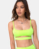 Immagine di Misho Crop Top in verde fluo