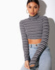 Immagine di Moeena Crop Top in nero, grigio e bianco