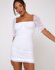 Immagine di Mollina Mini Dress in White Daisy Embro White