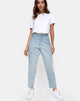 Immagine di Mom Jeans in lavaggio blu