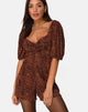 Immagine di Monali Playsuit in Crinkle Ditsy Leopard Orange