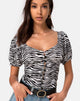 Immagine di Monda Crop Top in Zebra classico