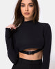 Immagine di Monec Crop Top in nero Buckle