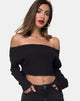 Immagine di Moss Crop Jumper in Black Rib