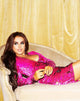 Immagine di Meli Plunge Dress in Fishcale Sequin Rosa