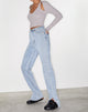 Immagine dei jeans a gamba tesa in blu chiaro