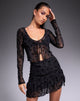 Immagine di Henry Cardi in flock floreale nero