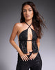 Immagine di Runita Top in Drape Sequin Nero
