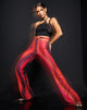 Pantalone Zola Flare in arancione e rosa solarizzato