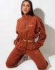 Immagine di Nar Zip Bungee Jumper in Burnt Brick Be Nice Label Embro