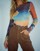 immagine di Narita Long Sleeve Top in Heat Map