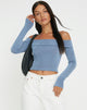 immagine di Nasari Crop Top in Blue Grey