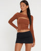 immagine di Nastra Crop Top in marrone