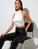 Immagine di Noela Crop Top in raso Avorio